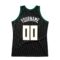 Custom Black White-Hunter Green Authentic Throwback Basketball Jersey