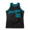 Custom Black Teal Authentic Throwback Basketball Jersey