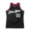 Custom Black White-Red Authentic Throwback Basketball Jersey