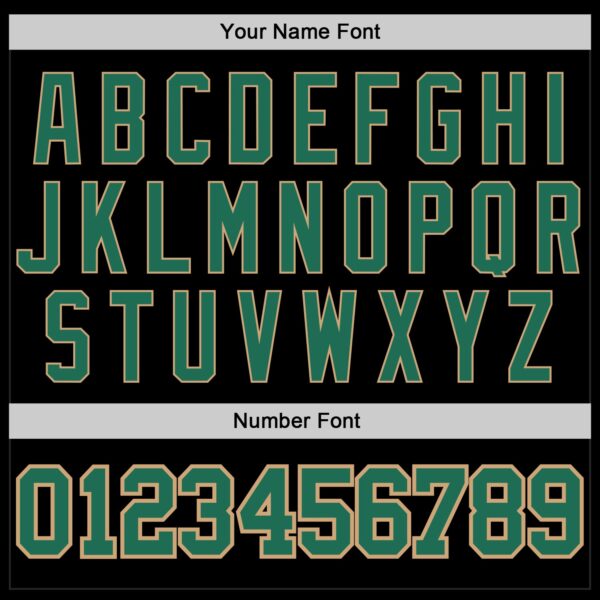 Custom Black Kelly Green-Old Gold Authentic Throwback Basketball Jersey