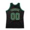 Custom Black Kelly Green-Old Gold Authentic Throwback Basketball Jersey