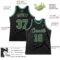 Custom Black Kelly Green-Old Gold Authentic Throwback Basketball Jersey