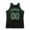 Custom Black Kelly Green-Old Gold Authentic Throwback Basketball Jersey