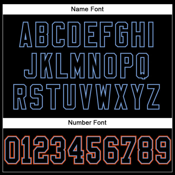 Custom Black Black-Orange Mesh Authentic Football Jersey