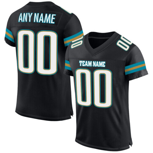 Black0558_e2d6307e-22e4-4001-b061-0227d01b42e6 Custom Black White-Teal Mesh Authentic Football Jersey