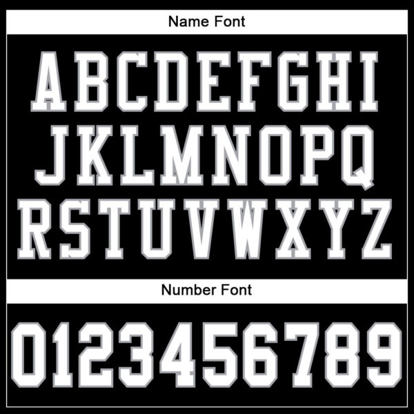 Black0699-3 Custom Black White-Gray Mesh Authentic Football Jersey