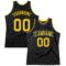 Custom Black Gold-Royal Authentic Throwback Basketball Jersey