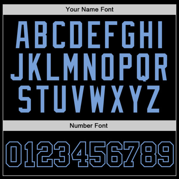 Custom Black Black-Light Blue Authentic Throwback Basketball Jersey