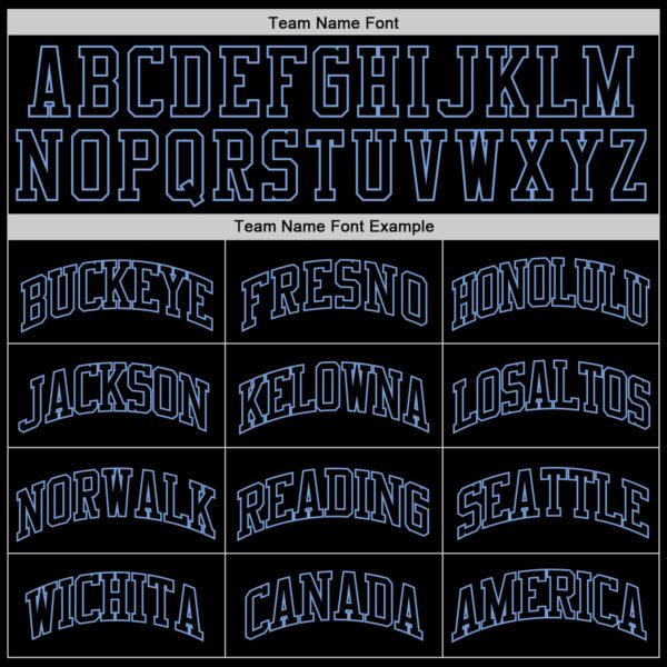 Custom Black Black-Light Blue Authentic Throwback Basketball Jersey