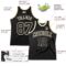 Custom Black Black-Cream Authentic Throwback Basketball Jersey