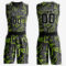 Custom Black Black-Neon Green Round Neck Sublimation Basketball Suit Jersey
