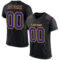 Custom Black Purple-Gold Mesh Authentic Football Jersey