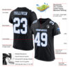 Black1074-1_13254829-9b61-407f-b69c-53c89c91a700 Custom Black White-Light Blue Mesh Authentic Football Jersey