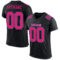 Black1162 Custom Black Hot Pink-Light Blue Mesh Authentic Football Jersey