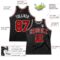 Custom Black Red-White Authentic Throwback Basketball Jersey