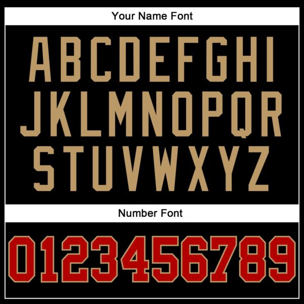 Custom Black Red-Old Gold Authentic Throwback Basketball Jersey