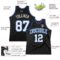 Custom Black White Purple-Teal Authentic Throwback Basketball Jersey