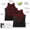 Custom Black Red Pinstripe Black-Red Authentic Basketball Jersey