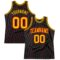 Custom Black Red Pinstripe Gold-Red Authentic Basketball Jersey