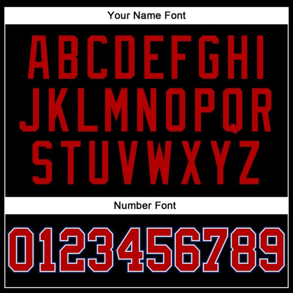 Custom Black Red Pinstripe Red-Royal Authentic Basketball Jersey