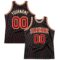 Custom Black Red Pinstripe Red-Cream Authentic Basketball Jersey