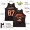 Custom Black Red Pinstripe Old Gold-Red Authentic Basketball Jersey