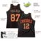 Custom Black Red Pinstripe Old Gold-Red Authentic Basketball Jersey