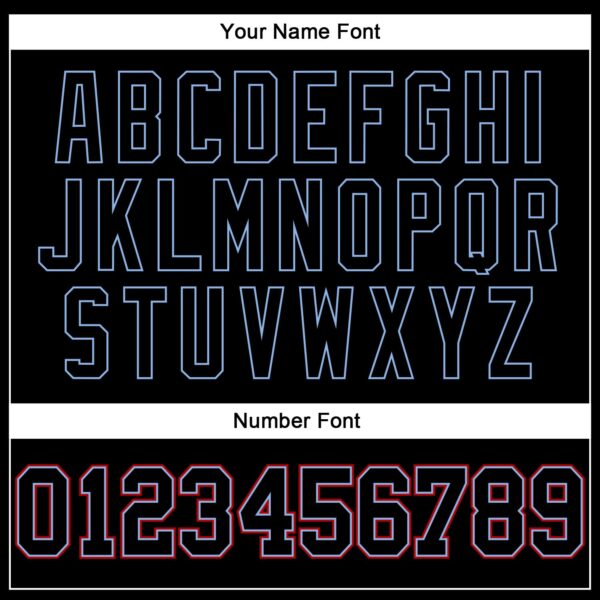 Custom Black Red Pinstripe Black Light Blue-Red Authentic Basketball Jersey