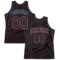 Custom Black Red Pinstripe Black Light Blue-Red Authentic Basketball Jersey