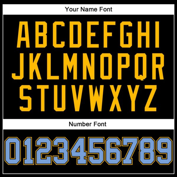 Custom Black Gold Pinstripe Light Blue-Gold Authentic Basketball Jersey