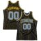 Custom Black Gold Pinstripe Light Blue-Gold Authentic Basketball Jersey