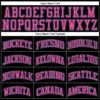 Custom Black Pink Pinstripe Pink-Light Blue Authentic Basketball Jersey