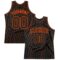 Custom Black Orange Pinstripe Black-Orange Authentic Basketball Jersey