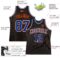 Custom Black Orange Pinstripe Royal-Orange Authentic Basketball Jersey
