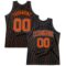 Custom Black Orange Pinstripe Orange-Light Blue Authentic Basketball Jersey