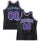 Custom Black Light Blue Pinstripe Purple-Light Blue Authentic Basketball Jersey