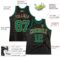 Custom Black Old Gold Pinstripe Kelly Green-Old Gold Authentic Basketball Jersey