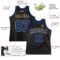 Custom Black Old Gold Pinstripe Royal-Old Gold Authentic Basketball Jersey