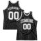 Custom Black Gray Pinstripe White-Gray Authentic Basketball Jersey