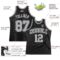Custom Black Gray Pinstripe Gray-Black Authentic Basketball Jersey