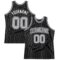 Custom Black Gray Pinstripe Gray-Black Authentic Basketball Jersey