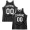 Custom Black White Pinstripe White Authentic Basketball Jersey