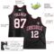 Custom Black White Pinstripe White-Maroon Authentic Basketball Jersey