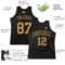 Custom Black Old Gold Authentic Throwback Basketball Jersey
