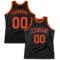 Custom Black Orange-Royal Authentic Throwback Basketball Jersey