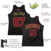 Custom Black Maroon-Old Gold Authentic Throwback Basketball Jersey