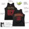 Custom Black Maroon-Old Gold Authentic Throwback Basketball Jersey