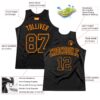 Custom Black Bay Orange Authentic Throwback Basketball Jersey