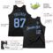 Custom Black Light Blue Authentic Throwback Basketball Jersey