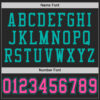 Custom Black Pink-Aqua Mesh Authentic Football Jersey